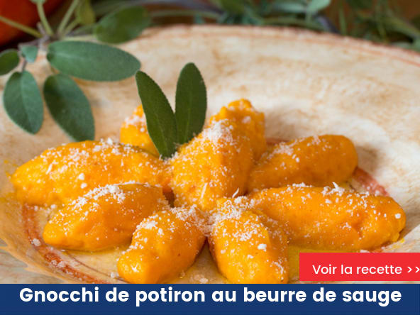 Gnocchi de potiron au beurre de sauge